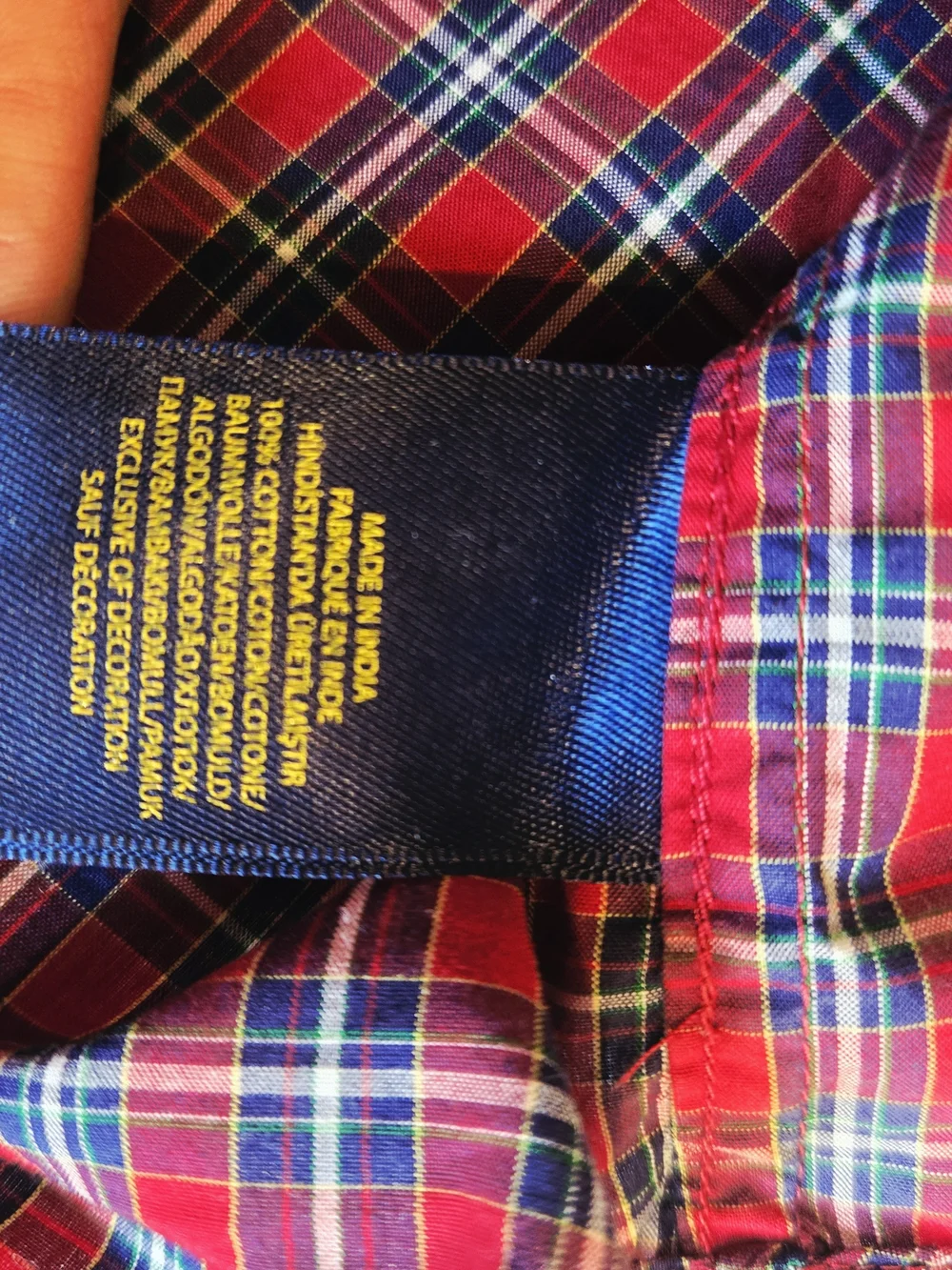 Ralph Lauren Red, Navy & White Plaid Button-Down Shirt (Boys)
